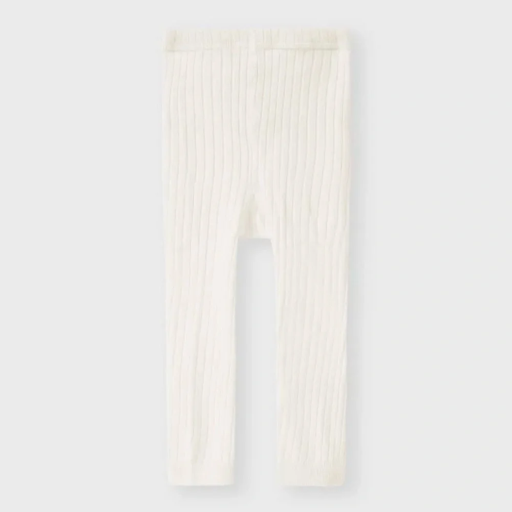 White Ribbed Tights
